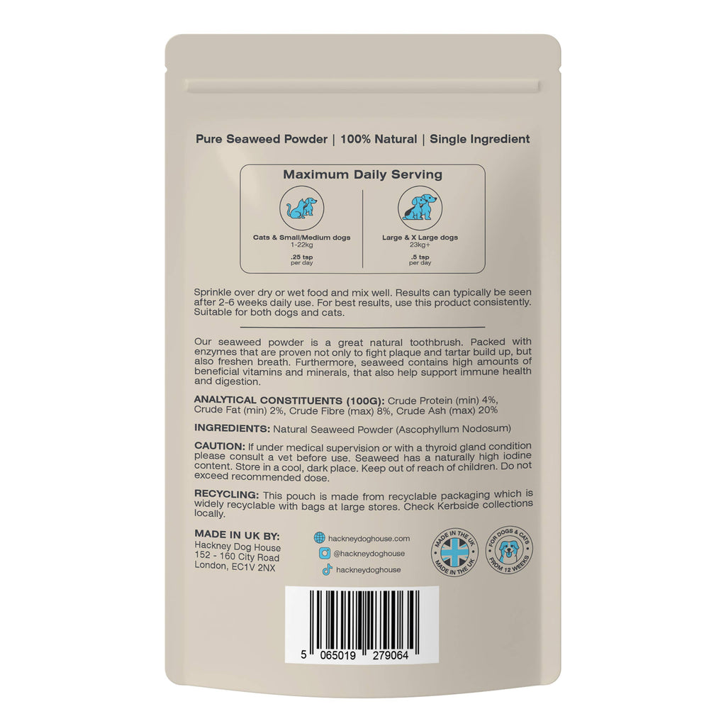 Single Pack | Plaque Seaweed Powder for Dogs | 80 Servings | (RRP: £9.95)