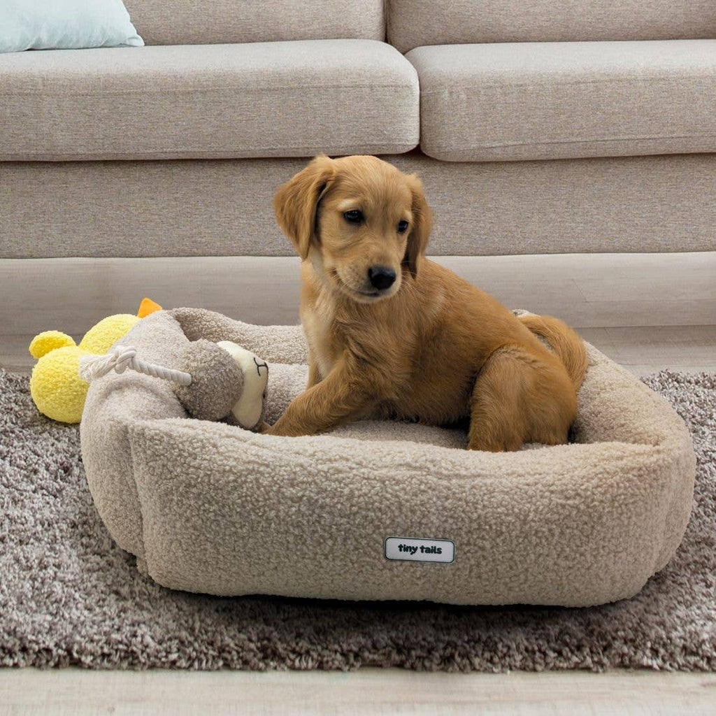 HugglePets Tiny Tails Teddy Bear Puppy Lounger