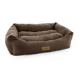 HugglePets Luxury Dog Lounger - Chocolate