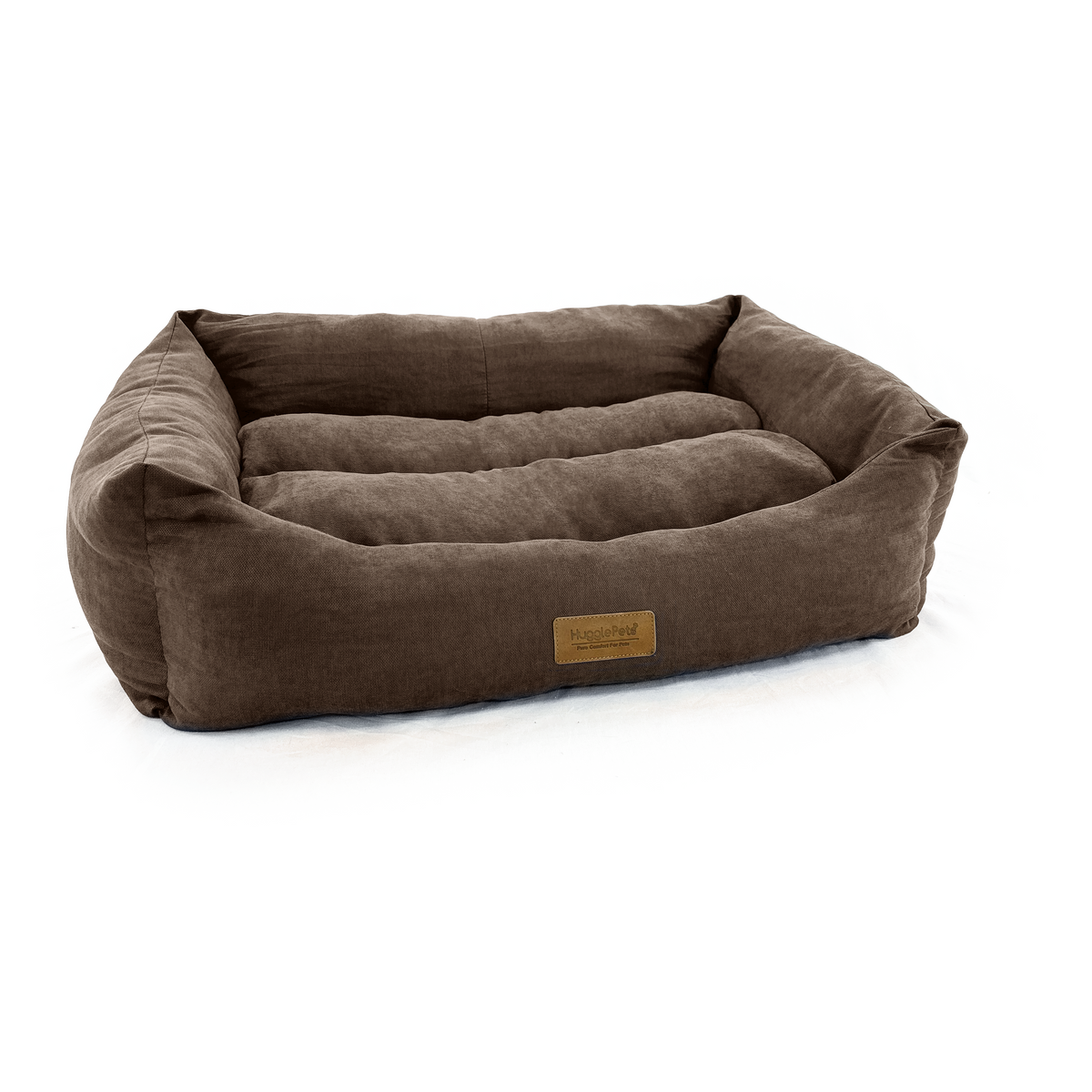 HugglePets Luxury Dog Lounger - Chocolate